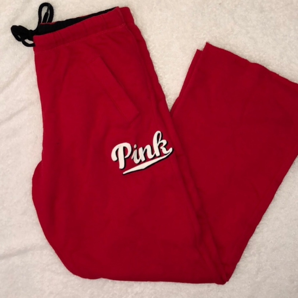 pink sweat pants, worn once